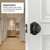 goldenwarm 6 Pack Matte Black Passage Door Knobs, Closet Door
