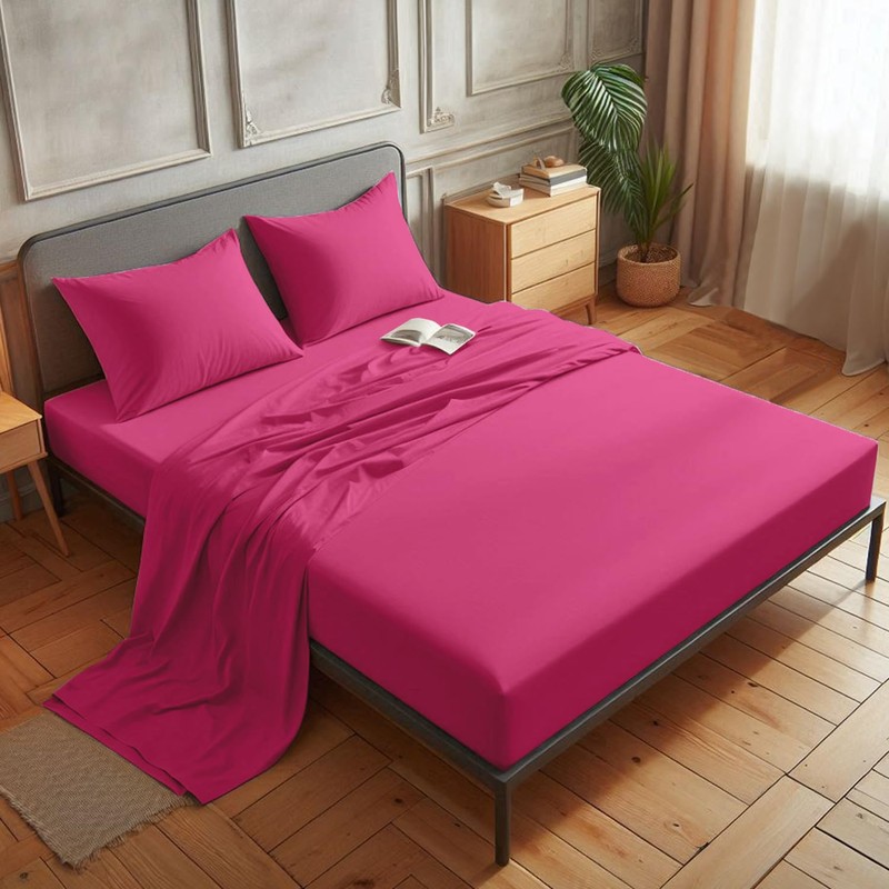 Aspire Homeware King Size Fitted Sheets - 25 cm Deep
