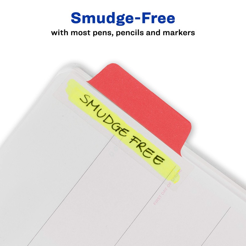 Avery Margin Ultra Tabs, 2.5" x 1", 2-Side Writable, Assorted