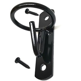 Hill Leather Company Wall Mount Bucket Hook-Bucket-Hanger (Black) - Barn/Stable Water Bucket Hook/Hanger - Equestrian Bucket Hook