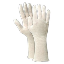 Magid Medium Weight Cotton Inspection Gloves, Ambidextrous, Form Fitting - 14" Length (12 Pairs)