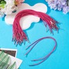 Beadthoven 50Pcs Elastic Cord with Metal Ends, Elastic Barbed Cord