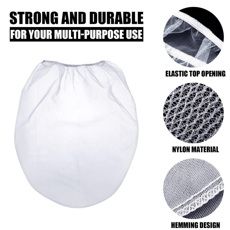 10Pcs Paint Strainer Bags, 1 Gallon Nylon Filter Bags White