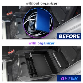 SXCY for 2023 2024 2025 2026 Ford Explorer Center Console Organizer for Ford Explorer 2020-2026 Accessories for 2023-2026 FordExplorer Console Organizer 2025 2026 Explorer Accessories(Black)
