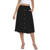 Yincro Women's Flowy Midi Skirt Summer Pleated High Waisted Casual