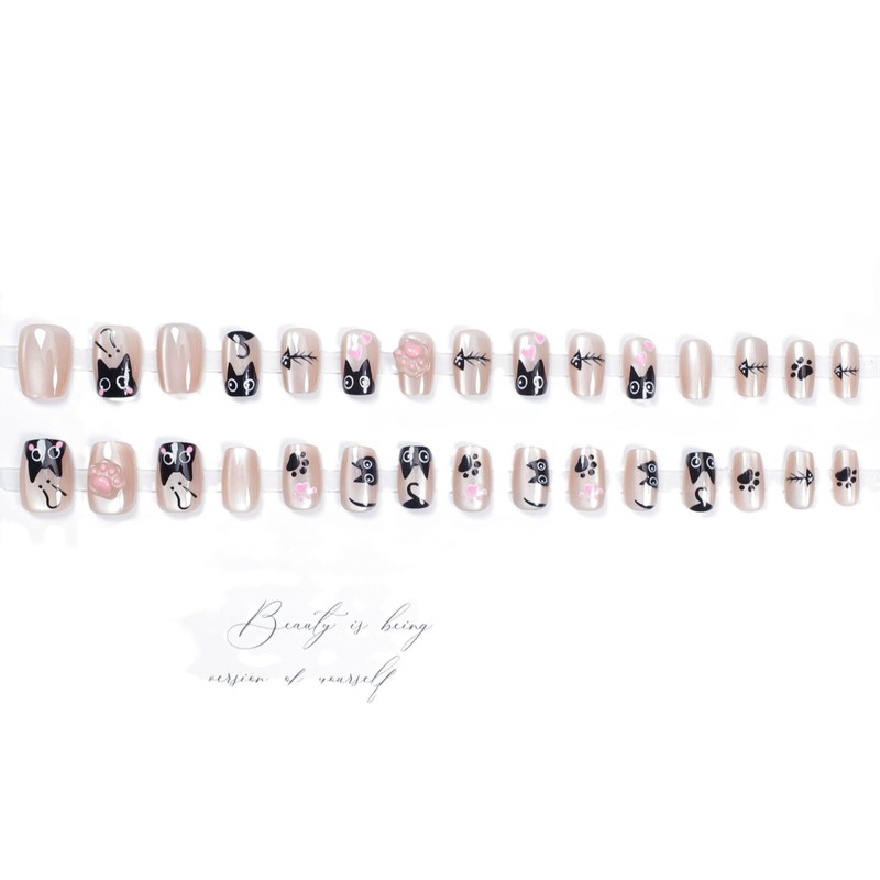Nail Tip, Short, Medium, 24 Pieces, Nail Tip, False Claws,