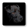 Fractal Artworks Patterdale Terrier Coaster with Stunning Fractal Art Design