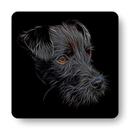 Fractal Artworks Patterdale Terrier Coaster with Stunning Fractal Art Design #1-2