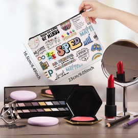 WCGXKO Special Education Teacher Gift Choose To Include Sped Squad Zipper Pouch Makeup Bag (B-SpedEdu)