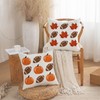 TAJWE Fall Pillow Covers 18x18 Inch Set of 2 Pumpkins