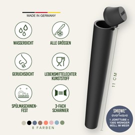SMOWE Greencone - Set of 4 King Size Cases - Odourproof & Waterproof - Premium Cone Tube Made in Germany - Earth