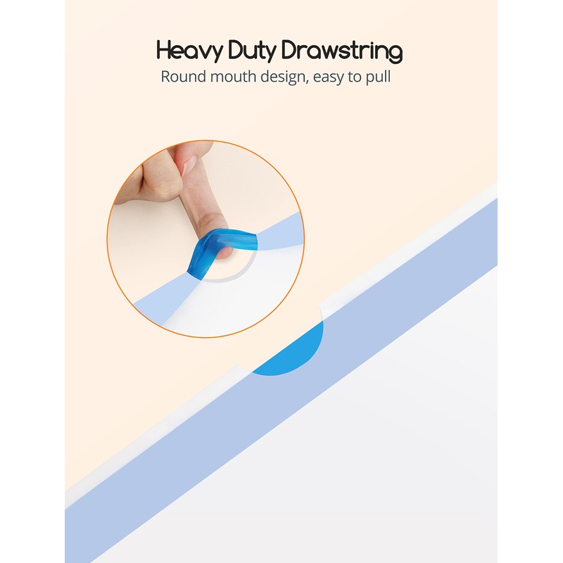 MeoWant Cat Litter Box Liners, Drawstring Receptacles Bags Thickened Waste