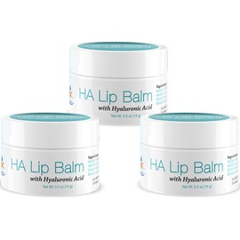 Hyalogic Episilk Hydrating Lip Balm w/ Hyaluronic Acid 0.5oz (Pack of 3) - Natural Moisturizing HA for Plump, Healthy Lips - Gluten & Fragrance Free, Unflavored - No Parabens