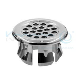 KNOPPO® Sink Design Overflow Cover, Overflow Cover, Set of 2 x Sieves (Chrome)