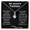 An Unsere Tochter Geschenk von Mama und Papa, Cubic Zirconia