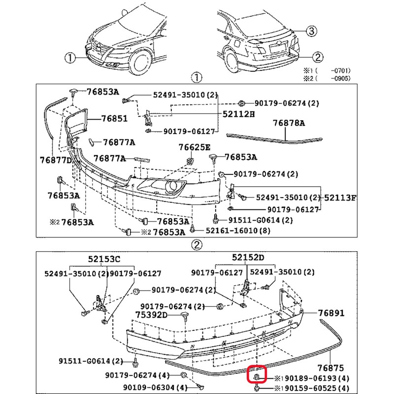 Rexka 20pcs Front Bumper Support Splash Shield Under Cover Nylon