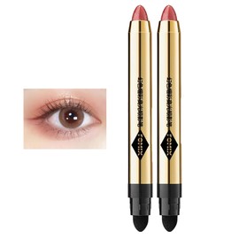 Gevlonecirly Eyeshadow Pencil, Sparkling Eyeshadow Stick, Crayon, Shading Light Eyeshadow, Teardrop Bag, Eyeshadow Pen, Waterproof, Highlight, Shinning, Moisturizing Eyes, Multicolor, Ends 2 Gram (x1)