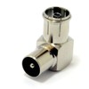 kenable RF Right Angle Adapter Plug to Socket For TV