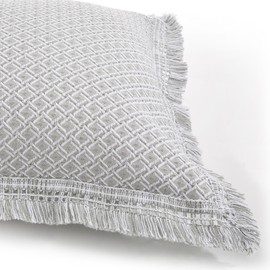 LaMont Home Woven Jacquard Standard Sham, Grey/White