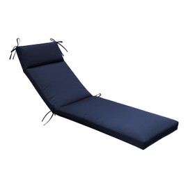 QILLOWAY Outdoor Chaise Lounge Cushion,All Weather High-Density Foam Recliner Chairs Replacement Cushions,Navy Blue.