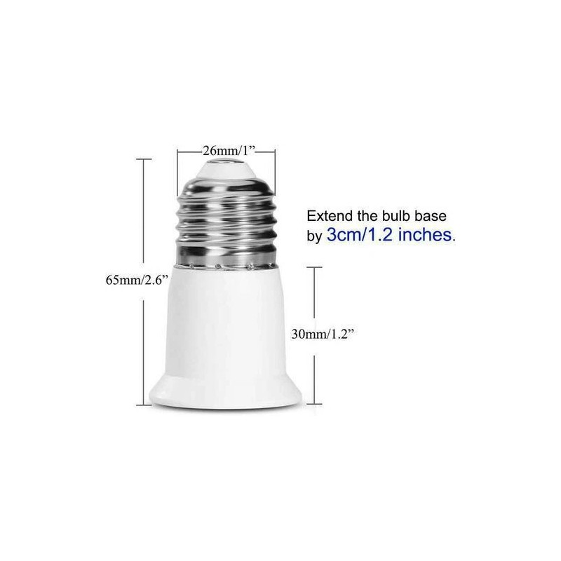 SumVibe 4 pack Light Bulb Socket Extender E26/27 Screw-In Adapter