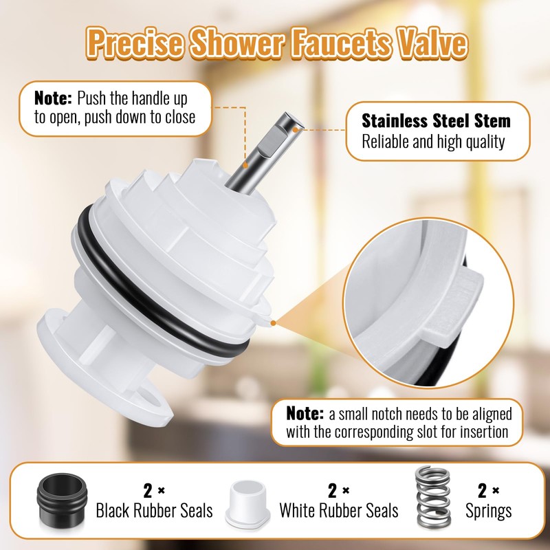 Enhon Shower Faucets Cartridge Replacement for V-6680 V-7700/01, Compatible with