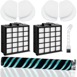 Bluearks 7PCS Shark Stratos Filter Replacements Compatible with AZ4002 AZ4000 AZ4000W Shark Stratos Duo Clean PowerFins Upright Vacuum Kit Includes 1 Brush Roll+2 HEPA + 4 Foam & Felt Filters