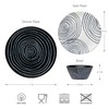 bzyoo 12 Piece Melamine Dinnerware Set - Durable, Dishwasher Safe