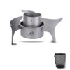 Titanium Alcohol Stove, Extendable to 14 cm, Ultra Light, for