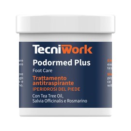 Podormed Plus Crema Antitraspirante Piedi 75 ml – Stop Iperidrosi & Odori – Tripla Azione Barriera + Assorbente + Igienizzante con Tea Tree, Salvia, Rosmarino – Dermatologicamente Testata