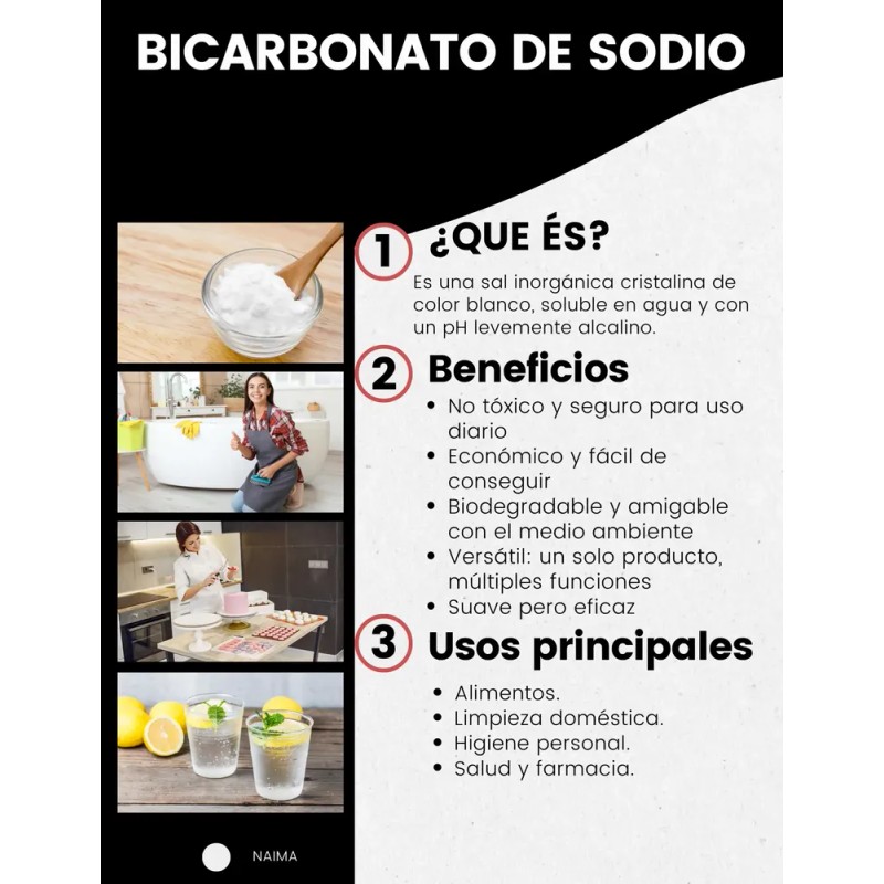 Bicarbonato De Sodio Puro 1 Kg