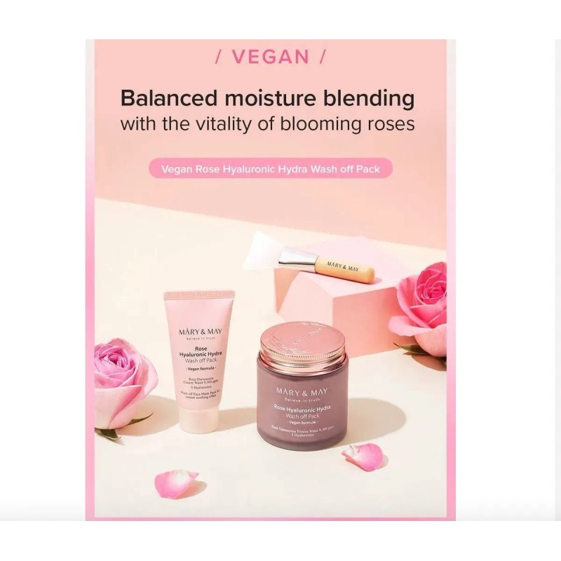 Mary & May Vegan Rose Hyaluronic Mask Special Set (2pcs)