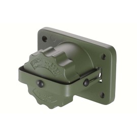 HELLA 8JB 001 935-051 Socket - 24V - 2-pin connector - Aluminium - Nato Olive