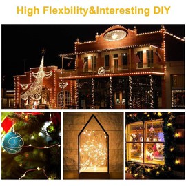 WAYAMY 22M 200LED Serie de Luces LED Solares para Exterior, Guirnalda Luces Solares, Solar Luces LED 8 Modos Hilo de Cobre de Luces LED Navidad, Impermeable IP65, para Navidad,Fiestas,Bodas,Jardines