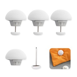 RYHHH 4 PCS Mushroom Duvet Clips, Duvet Clips To Keep Duvet In Place,Non-Slip Duvet Cover Clips,Duvet Snap Fasteners,To Keep Duvet In Place,For Blanket Bed Sheet, Bedding Accessories (White)