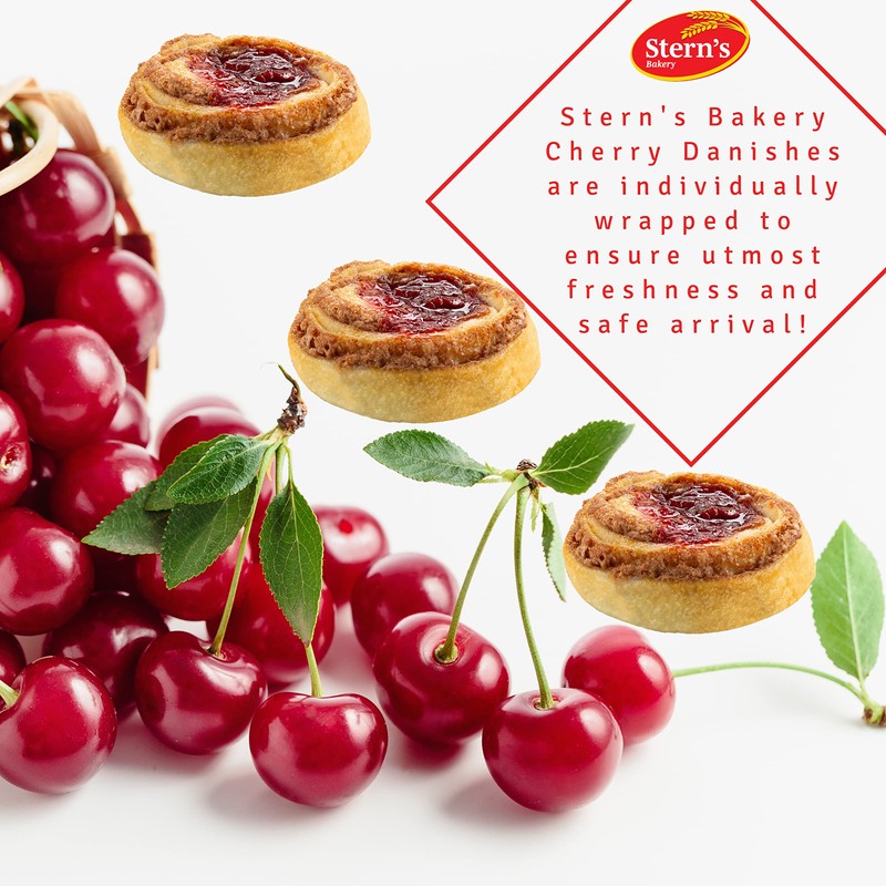 Fruit Danishes | Mini Cinnamon Buns Topped With Cherry Filling