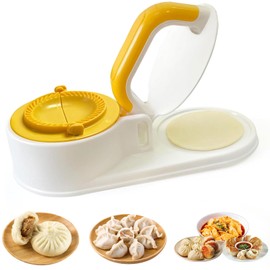 3 In 1 Dumpling Maker Press Kitchen Empanada Maker Press Baozi Mold Manual Bun Baking Pastry Dumpling Skin Wrapper Mould for Empanada, Ravioli, Pierogi, Hand Pie (White)