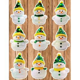 Handmade Snowman With Lights Die Cut Vinyl Stickers Set Scrapbooking Laptop Waterbottle