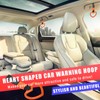2PCS Ring Heart Shaped Car Hand Straps, Cute Rear Bumper