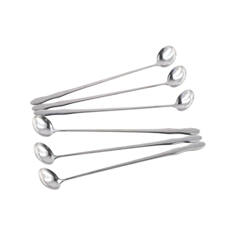Leadigol 6PCS Long Handle Spoon Mixing Spoon 10-Inch Stainless Steel