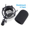 SUNMON AT2020 Mic Shock Mount and Foam Windscreen For Audio