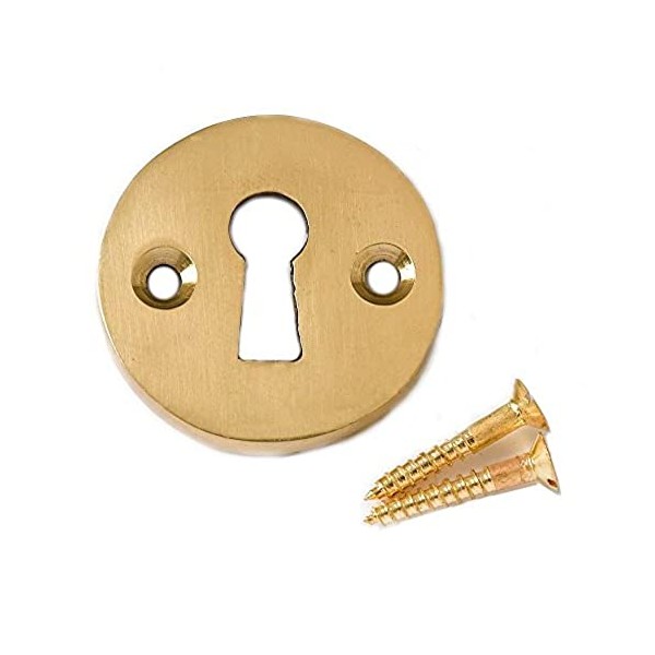 Merriway BH04340 Diameter Polished Brass Victorian Open Escutcheon, 35 mm,