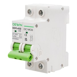 DEWIN Circuit Breaker, Circuit Breaker DC Circuit Breaker Photovoltaic Circuit Breaker with Overload and Short Circuit Protection for PV System 40 A DC 1000 V