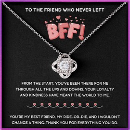 EXCITELLE BFF Necklace – Friendship Jewelry Gift for Friends | Bestie Birthday Gift | Best Friend Necklace for Women | Meaningful Jewelry Gift for BFF (BFF - Silver)