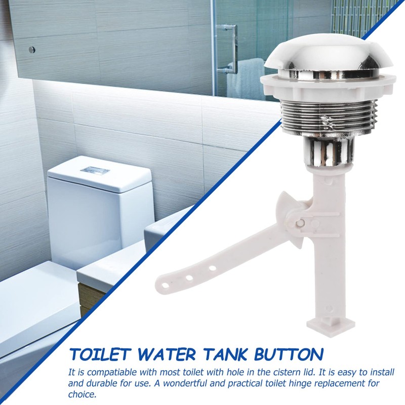 TOPBATHY Toilet Push Button Replacement Single Flush Toilet Switch Kit