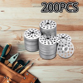 200x Load Spreading Washer, Flat Washers for Fixing Insulation Board, Flat Metal Gaskets Pin Fasteners, for Screws and Nails, Plate