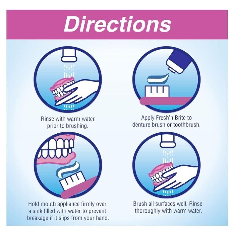 Fresh 'n Brite Denture Cleaning Paste, 3.8 Ounce (Pack of
