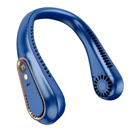 CasaCare Bladeless Neck Fan, 5-Speed USB Rechargeable Personal Fan, Hands-Free Wearable Cooling Device for Travel, Office, Outdoor Use for Women and Men