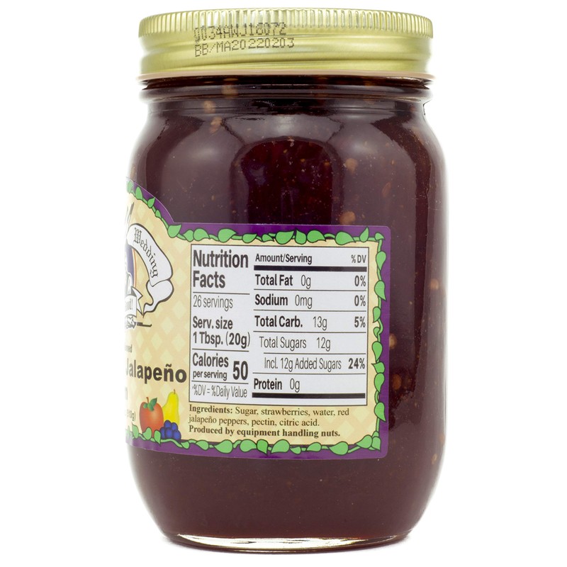 Amish Wedding Old Fashioned Strawberry Jalapeno Jam - 18 oz