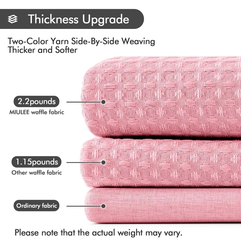 MIULEE Extra Long Waffle Weave Shower Curtain 84 Inch Long